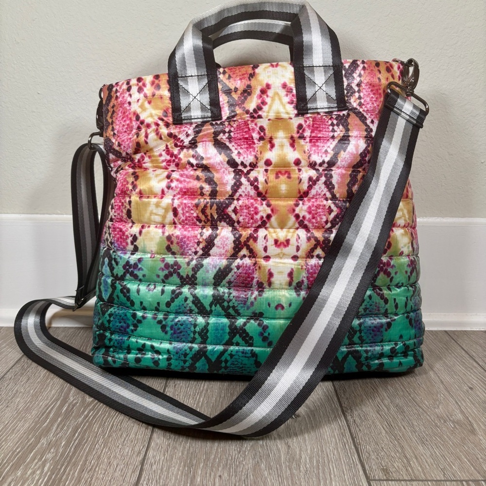THINK ROYLN Python Multi Ombré Editor Tote & Crossbody Bag